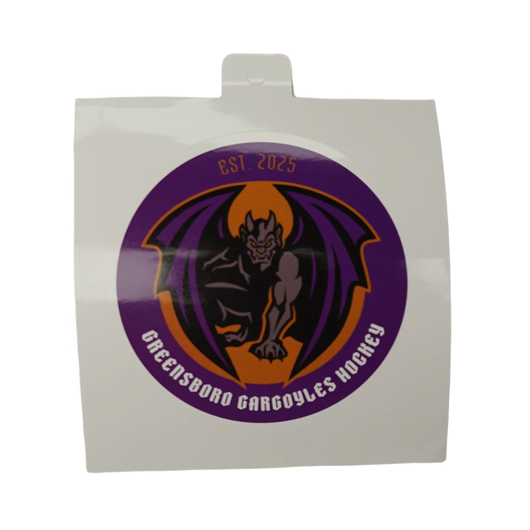 Greensboro Gargoyles Gold Circle Sticker